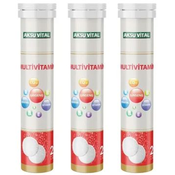 Aksu Vital Multivitamin 20 Efervesan Tablet