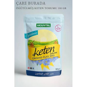 Aksuvital Öğütülmüş 100 gr Keten Tohumu