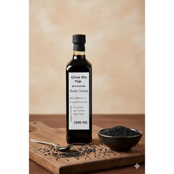 Aktar Diyarı 1000 ml Soğuk Sıkım Çörek Otu Yağı