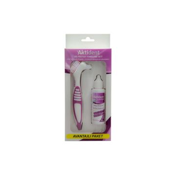 Aktident Diş Protez Temizleme 50 ml Jeli + Temizleme Fırçası