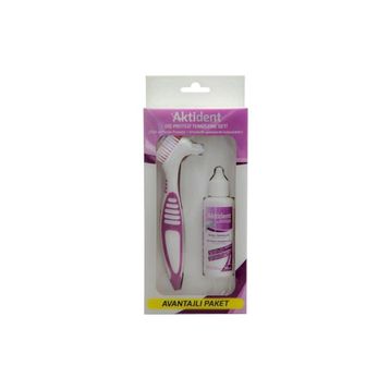 Aktident Diş Protez Temizleme 50 ml Jeli + Temizleme Fırçası