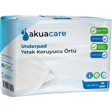 Akuacare 60x90 cm İç Adet 30 Adet Hasta Alt Açma Yatak Koruyucu Örtü