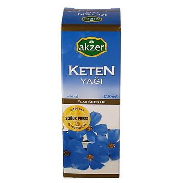 Akzer 50 cc Keten Yağı Soğuk Press