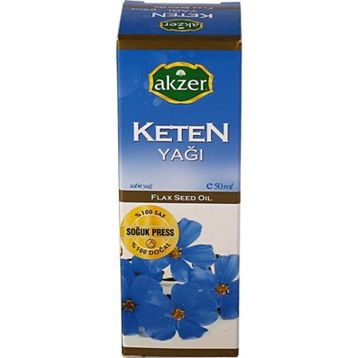 Akzer 50 cc Keten Yağı Soğuk Press