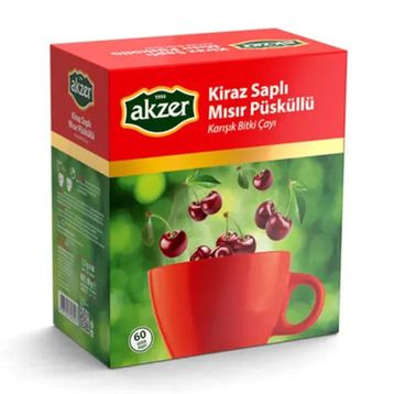 Akzer Kiraz Saplı Mısır Püsküllü Karışık Çay