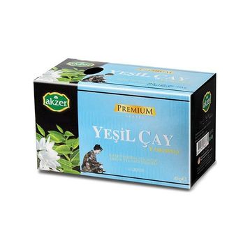 Akzer Premium Yaseminli Yeşil Süzen Poşet Çay (20 adet)