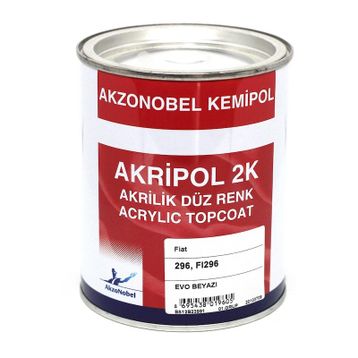 Akzonobel Akripol 1 lt 2K Fiat Fİ296 Evo Beyazı Akrilik Sonkat Oto Boyası