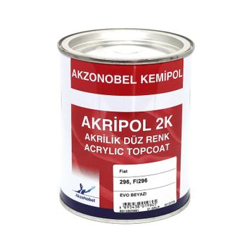 Akzonobel Akripol 1 lt 2K Fiat Fİ296 Evo Beyazı Akrilik Sonkat Oto Boyası