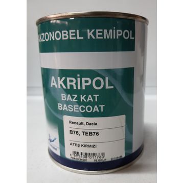 Akzonobel Renault B76 1 lt Ateş Kırmızı Kemipol Bazkat Boya