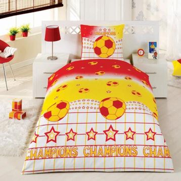 Alak Home Taraftar Sarı-Kırmızı Tek Kişilik Nevresim Takımı