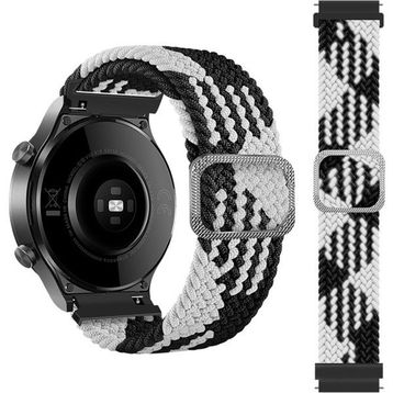 Alan Şanslı 20 mm Watch Siyah Beyaz Star Kordon