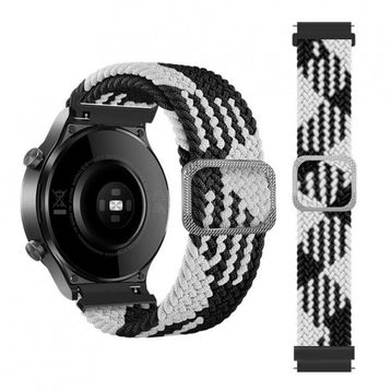 Alan Şanslı 20 mm Watch Siyah Beyaz Star Kordon