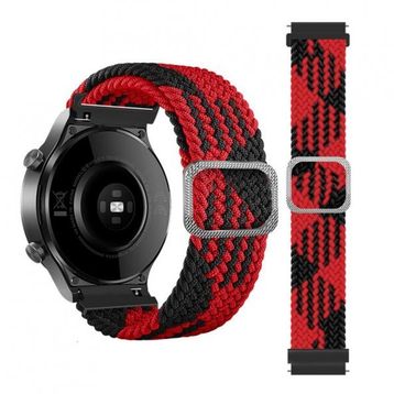 Alan Şanslı 20 mm Watch Siyah Kırmızı Star Kordon