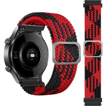 Alan Şanslı 20 mm Watch Siyah Kırmızı Star Kordon