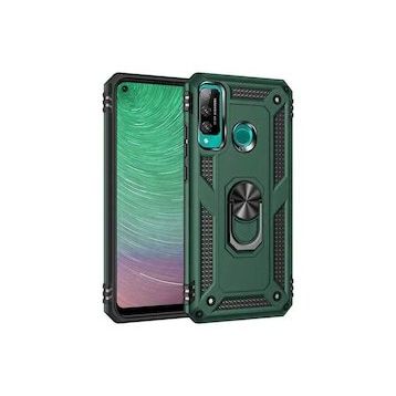Alan Şanslı Huawei P40 Lite E Sofya Yüzüklü Silikon Kapak Yeşil Kılıf