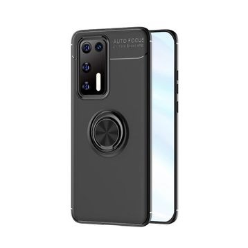 Alan Şanslı Huawei P40 Range Yüzüklü Silikon Siyah Kılıf