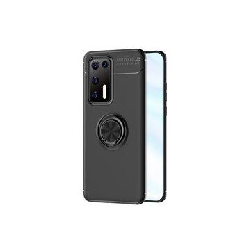 Alan Şanslı Huawei P40 Range Yüzüklü Silikon Siyah Kılıf