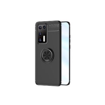 Alan Şanslı Huawei P40 Range Yüzüklü Silikon Siyah Kılıf