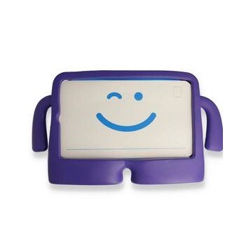 Alan Şanslı iPad 4 9.7 Mor Karakter Tablet Silikon Kılıf