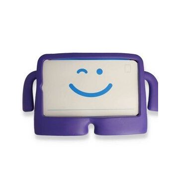 Alan Şanslı iPad 4 9.7 Mor Karakter Tablet Silikon Kılıf