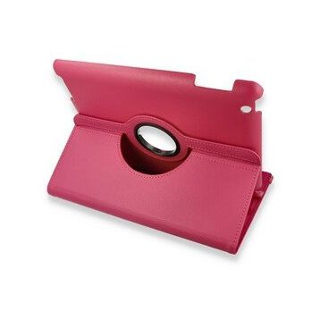 Alan Şanslı iPad 4 9.7 Pembe 360 Tablet Deri Kılıf