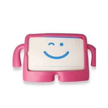 Alan Şanslı iPad 4 9.7 Pembe Karakter Tablet Silikon Kılıf