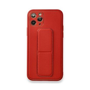 Alan Şanslı iPhone 11 Pro Kırmızı Coco Deri Standlı Kapak Kılıf
