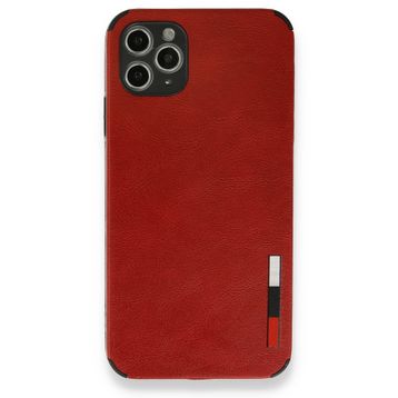 Alan Şanslı iPhone 11 Pro Kırmızı Loop Deri Silikon Kılıf