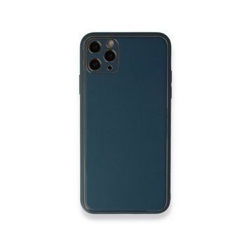 Alan Şanslı iPhone 11 Pro Mavi Coco Deri Silikon Kapak Kılıf