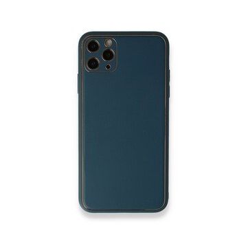 Alan Şanslı iPhone 11 Pro Mavi Coco Deri Silikon Kapak Kılıf