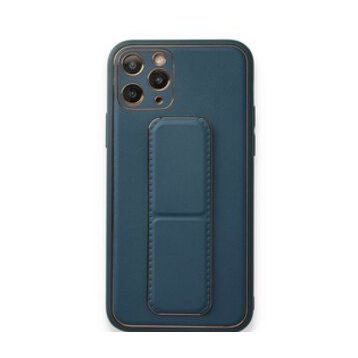 Alan Şanslı iPhone 11 Pro Mavi Coco Deri Standlı Kapak Kılıf