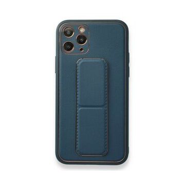 Alan Şanslı iPhone 11 Pro Mavi Coco Deri Standlı Kapak Kılıf