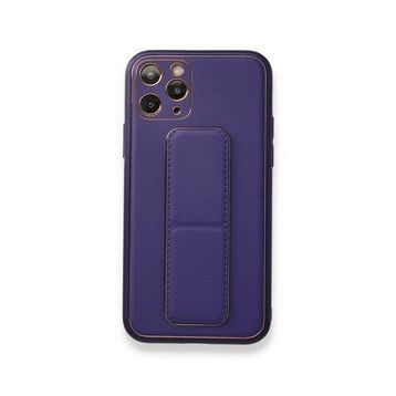 Alan Şanslı iPhone 11 Pro Mor Coco Deri Standlı Kapak Kılıf