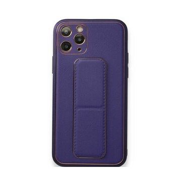 Alan Şanslı iPhone 11 Pro Mor Coco Deri Standlı Kapak Kılıf