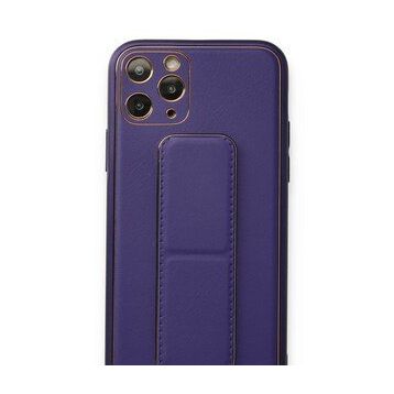 Alan Şanslı iPhone 11 Pro Mor Coco Deri Standlı Kapak Kılıf