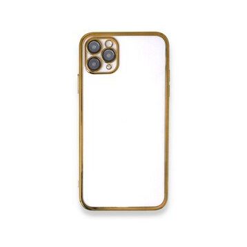 Alan Şanslı iPhone 11 Pro Razer Lensli Silikon Gold Cep Telefonu Kılıfı