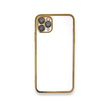 Alan Şanslı iPhone 11 Pro Razer Lensli Silikon Gold Cep Telefonu Kılıfı