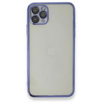 Alan Şanslı iPhone 11 Pro Razer Lensli Silikon Mor Cep Telefonu Kılıfı