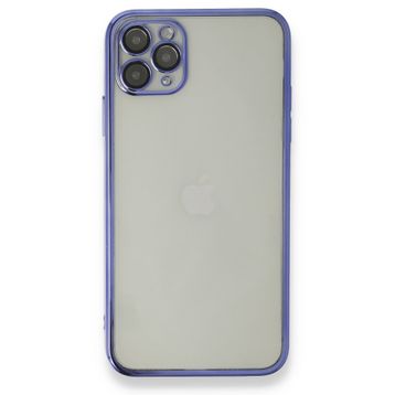 Alan Şanslı iPhone 11 Pro Razer Lensli Silikon Mor Cep Telefonu Kılıfı
