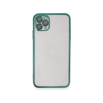 Alan Şanslı iPhone 11 Pro Razer Lensli Silikon Yeşil Cep Telefonu Kılıfı