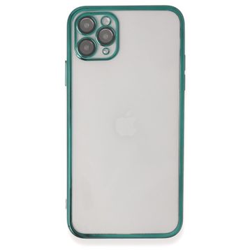 Alan Şanslı iPhone 11 Pro Razer Lensli Silikon Yeşil Cep Telefonu Kılıfı