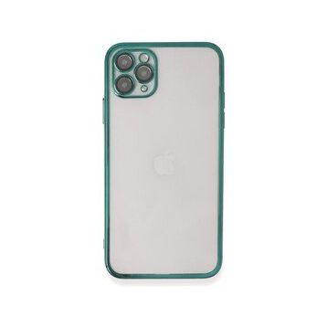 Alan Şanslı iPhone 11 Pro Razer Lensli Silikon Yeşil Cep Telefonu Kılıfı