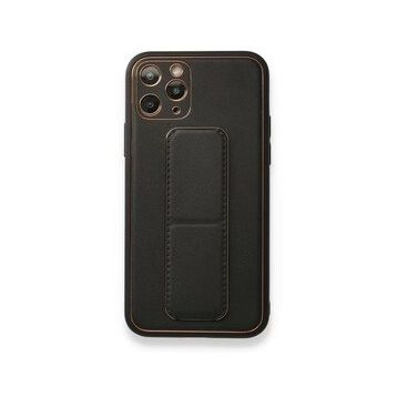 Alan Şanslı iPhone 11 Pro Siyah Coco Deri Standlı Kapak Kılıf
