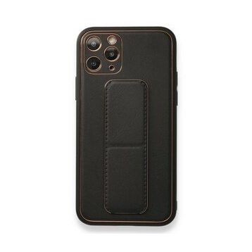 Alan Şanslı iPhone 11 Pro Siyah Coco Deri Standlı Kapak Kılıf