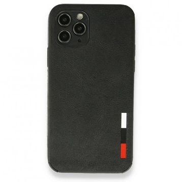 Alan Şanslı iPhone 11 Pro Siyah Loop Deri Silikon Kılıf