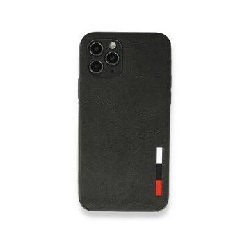 Alan Şanslı iPhone 11 Pro Siyah Loop Deri Silikon Kılıf