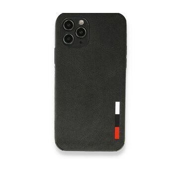 Alan Şanslı iPhone 11 Pro Siyah Loop Deri Silikon Kılıf