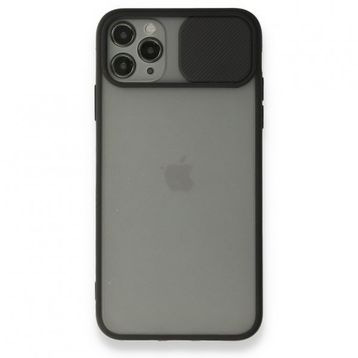 Alan Şanslı iPhone 11 Pro Siyah Palm Buzlu Kamera Sürgülü Silikon Kılıf