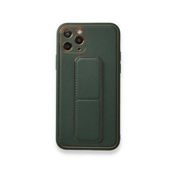 Alan Şanslı iPhone 11 Pro Yeşil Coco Deri Standlı Kapak Kılıf