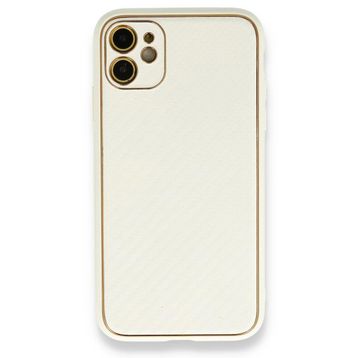 Alan Şanslı iPhone 12 Beyaz Coco Karbon Silikon Arka Kapak